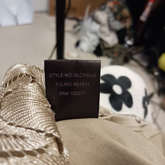 Hale Bob Gold Woven Knit Boatneck Dress NWOT - Picture 14 of 16